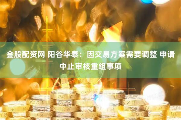 金股配资网 阳谷华泰：因交易方案需要调整 申请中止审核重组事项