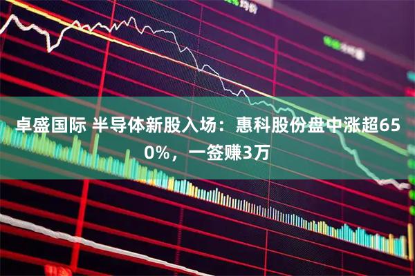 卓盛国际 半导体新股入场：惠科股份盘中涨超650%，一签赚3万