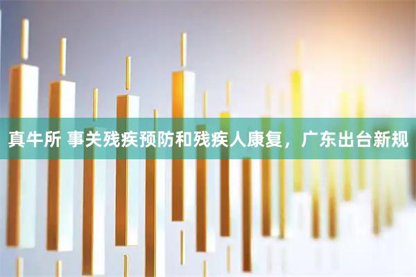 真牛所 事关残疾预防和残疾人康复，广东出台新规